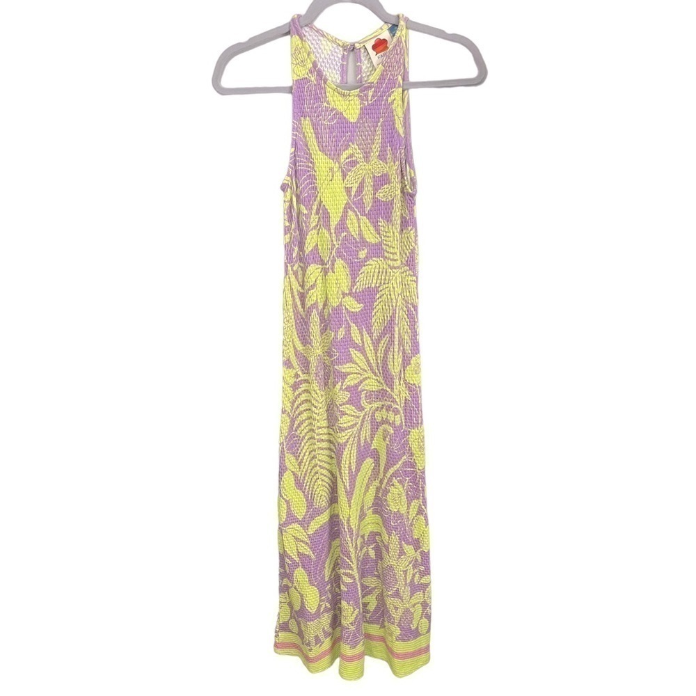FARM Rio Knit Midi Dress- Purple and Yellow Midi Dress - Picture 3 of 6